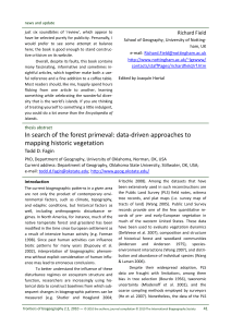 thesis abstract: In search of the forest primeval