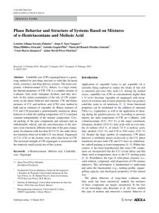 Phase Behavior and Structure of Systems Based on Mixtures of n