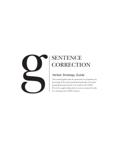 Sentence Correction 4th Edition