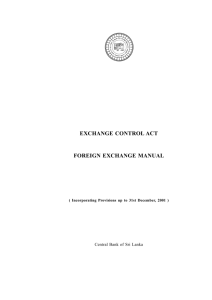 exchange control act foreign exchange manual