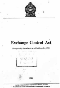 Exchange Control Act - Central Bank of Sri Lanka