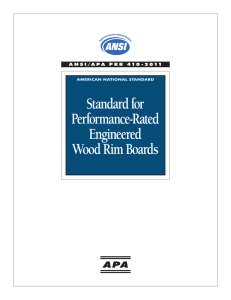 Standard for Performance Rated Engineered Wood Rim