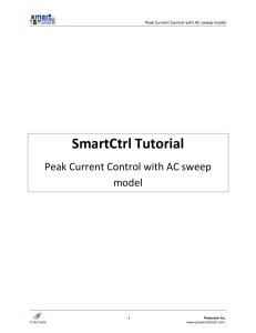 Peak-current control with AC sweep model