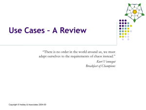 Use Cases – A Review - Hebley and Associates