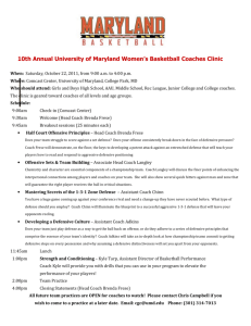 10th Annual University of Maryland Women's Basketball Coaches