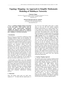 Topology Mapping: An Approach to Simplify Mathematic Modeling of