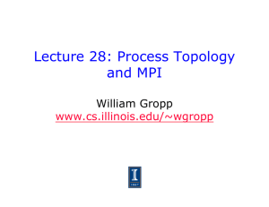 Lecture 28: Process Topology and MPI
