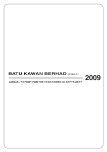 Annual Report 2009 - Batu Kawan Berhad