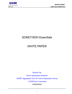 SONET/SDH Essentials WHITE PAPER