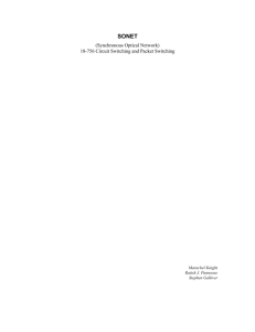 (Synchronous Optical Network) 18-756 Circuit Switching and Packet