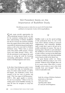 SGI President Ikeda on the Importance of Buddhist Study
