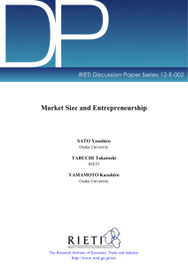 Market Size and Entrepreneurship