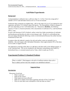 Acid Rain Experiments - Environmental Inquiry