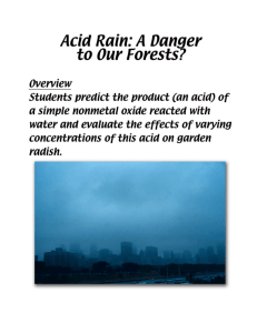Acid Rain: A Danger to Our Forests?