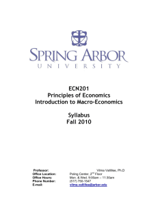 ECN201 Principles of Economics Introduction to Macro
