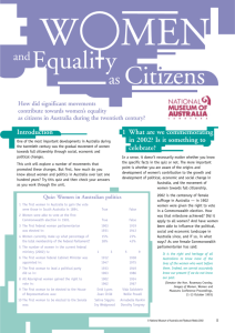 Women and equality as citizens