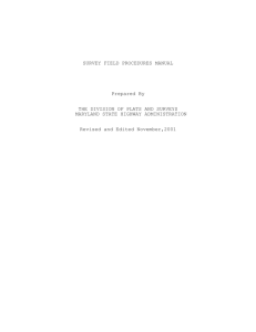 SURVEY FIELD PROCEDURES MANUAL Prepared By THE