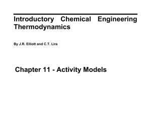 Introductory Chemical Engineering Thermodynamics Chapter 11