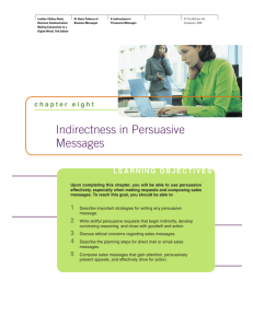 Indirectness in Persuasive Messages