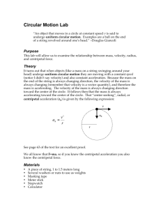 Circular Motion Lab