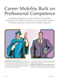 Career Mobility Built on Professional Competence