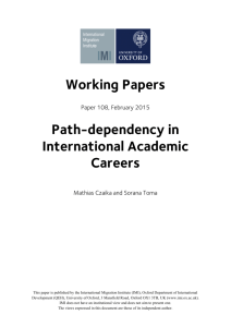 WP-108-15: Path-dependency in International Academic Careers