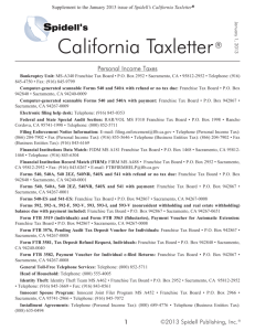 California Taxletter - Spidell's California Taxes for Professionals