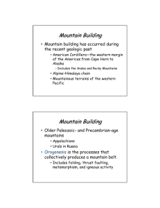 Mountain Building Mountain Building