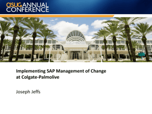 Implementing SAP Management of Change at Colgate
