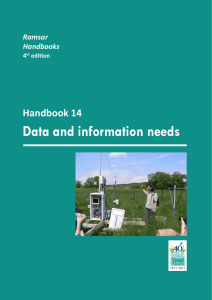 Data and information needs