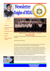 Introduction - Knights Of Rizal