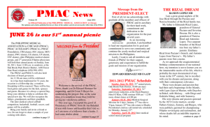PMAC News - UERMMMC Alumni Foundation USA, Inc.