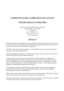 guidelines for calibration of falling weight deflectometers