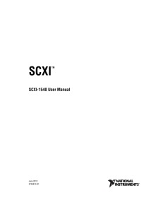 SCXI-1540 User Manual - National Instruments