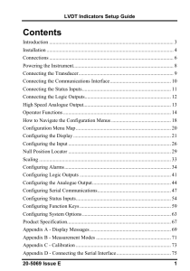 Tracker T260 LVDT Indicator Operating Manual