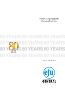Annual Report 2012 - EFU General Insurance