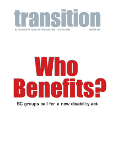 Winter 2007 |Call for a New Disability Act