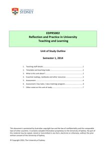 EDPR5002 UoS outline2014_final - Institute for Teaching and