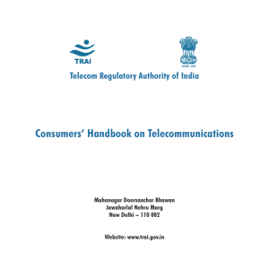 Consumers' Handbook on Telecommunications