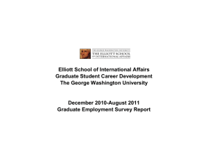 Graduate Employment Survey Report Elliott School of International
