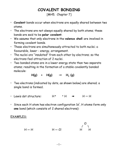 Lecture Notes for Bonding