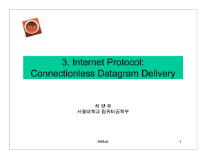 3. Internet Protocol: Connectionless Datagram Delivery