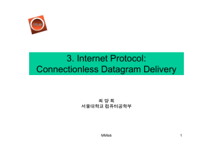 3 Internet Protocol: 3. Internet Protocol: Connectionless Datagram