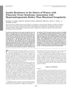 Insulin Resistance in the Sisters of Women with Polycystic Ovary