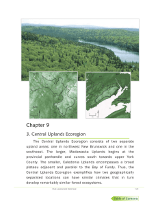 Chapter 9: Central Uplands - Government of New Brunswick