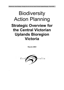 Strategic Overview for the Central Victorian Uplands Bioregion