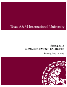 Commencement Program - Texas A&M International University