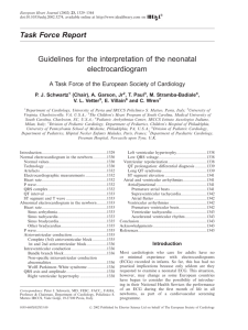 Guidelines for the interpretation of the neonatal electrocardiogram
