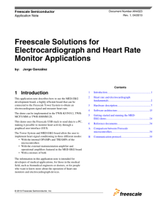 Freescale Solutions for ECG and Heart Rate Monitor