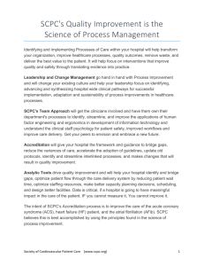Process Improvement Overview - Society of Cardiovascular Patient